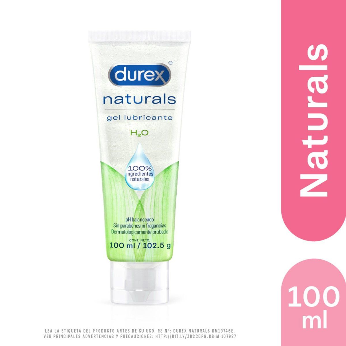 DUREX - Gel Lubricante Íntimo Durex Naturals H2O Envase 100 mL