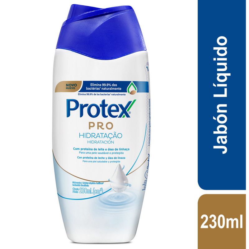PROTEX - Jabón Líquido Protex Pro Cuerpo Antibacterial Hidratación Envase 230 mL