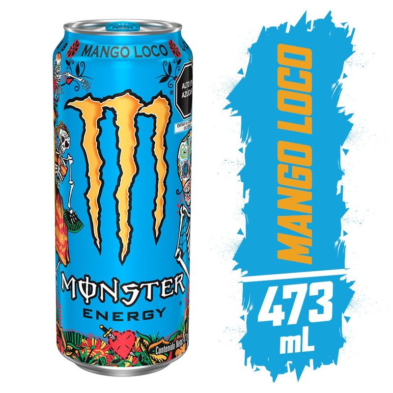 MONSTER - Bebida Energizante Mango Loco Monster 473 mL