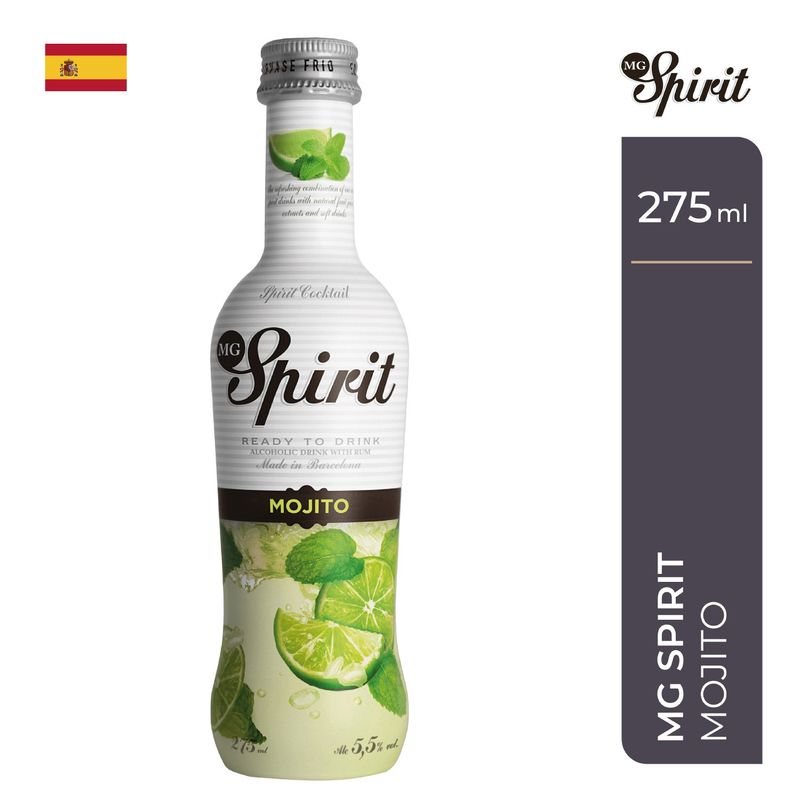 MG SPIRIT - Bebida Alcoholica Spirit Ron Mojito Lima Limon 275mL