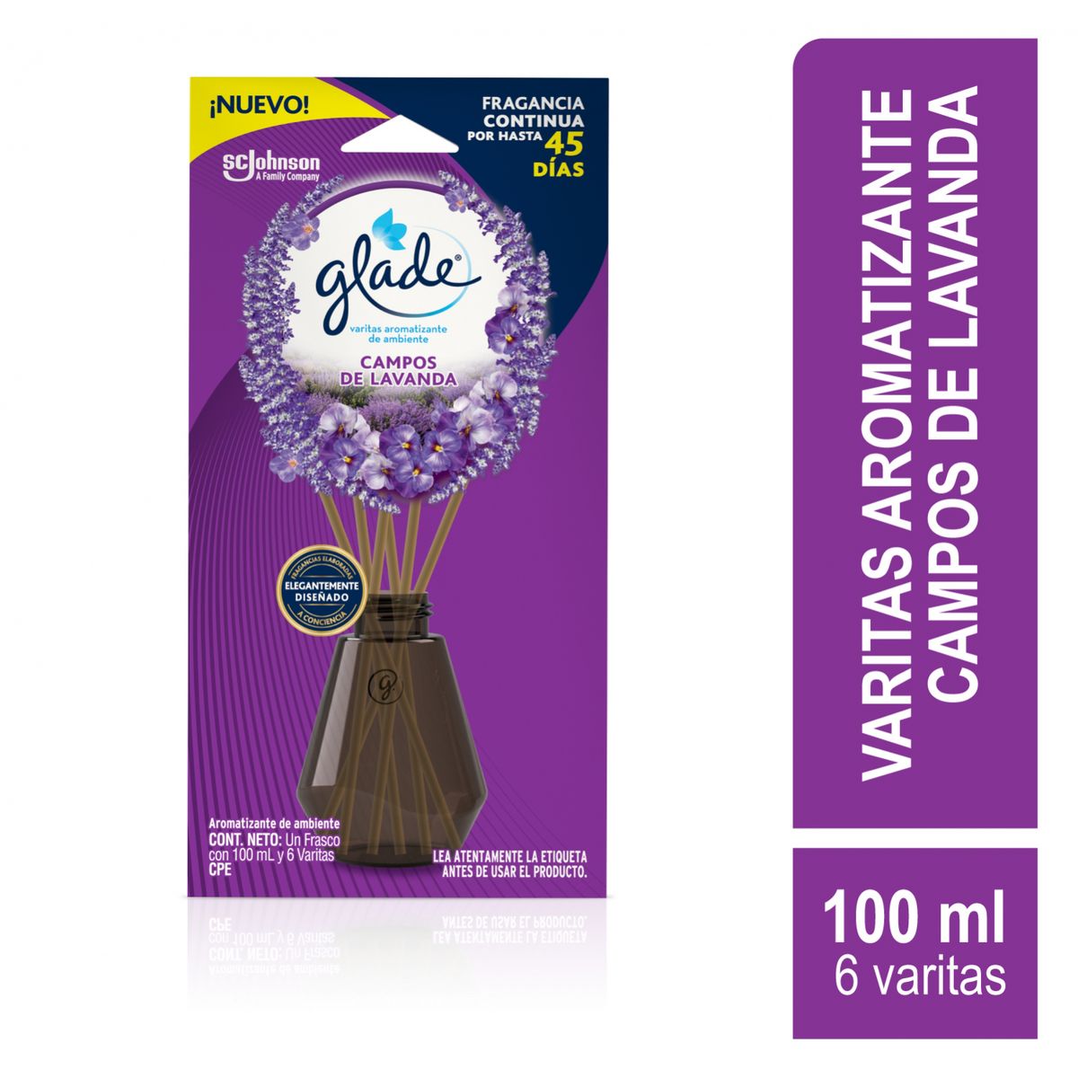 GLADE - Varitas Aromatizantes Glade Lavanda Empaque 6 Und