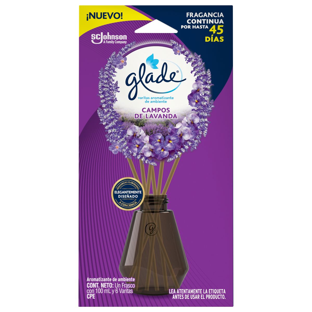 GLADE - Varitas Aromatizantes Glade Lavanda Empaque 6 Und