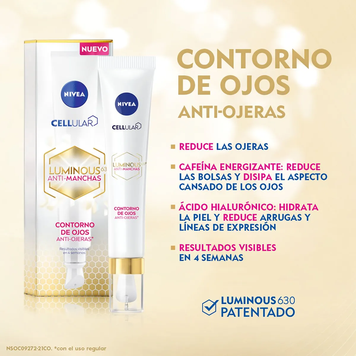 NIVEA - Contorno de Ojos Nivea Luminous Antimanchas Envase 15 mL