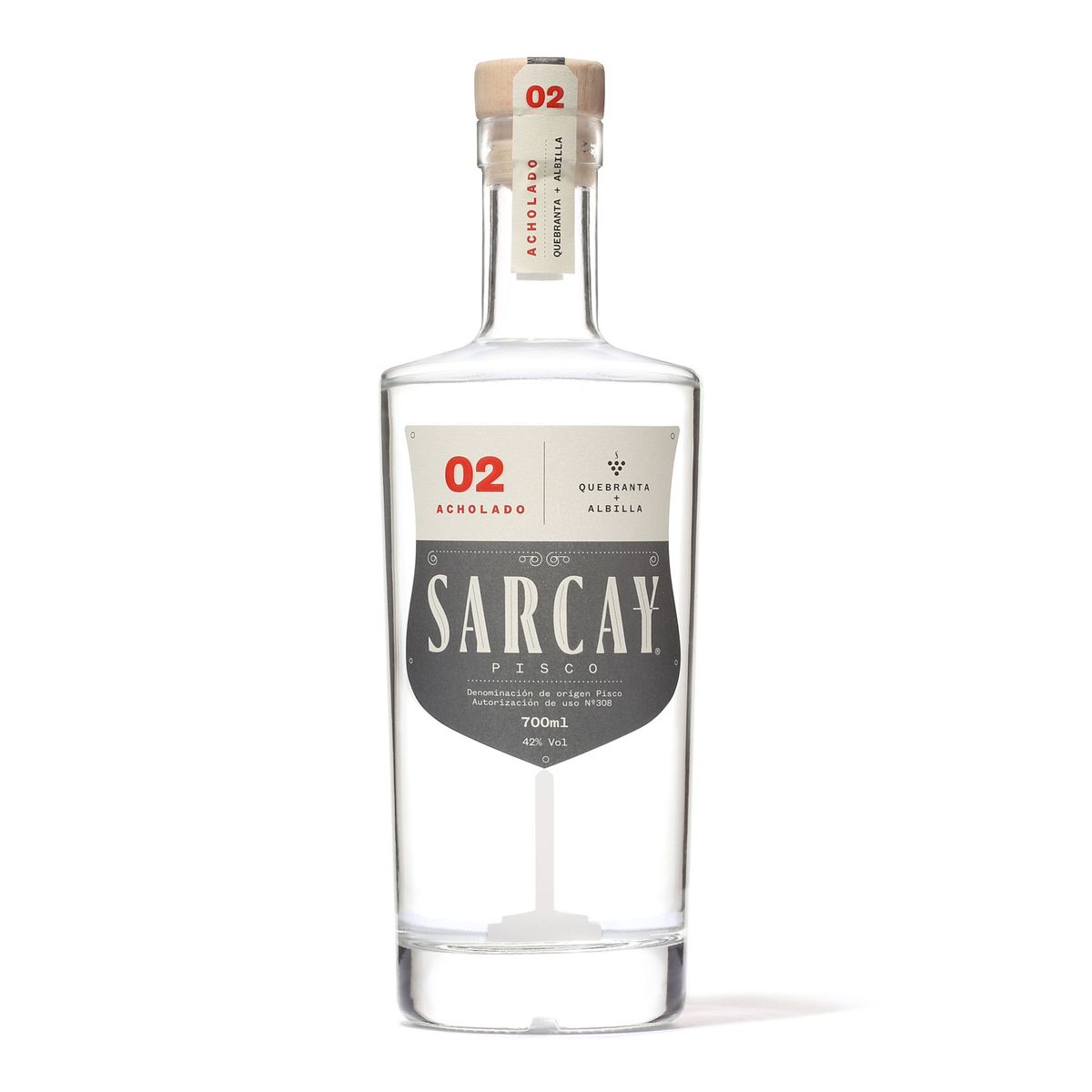 SARCAY - Pisco Acholado Quebranta Albilla Sarcay Botella 700 mL
