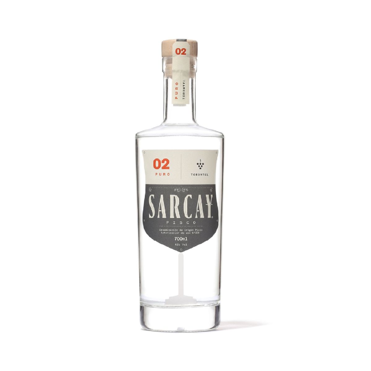 SARCAY - Pisco Sarcay Puro Torontel Botella 700 mL