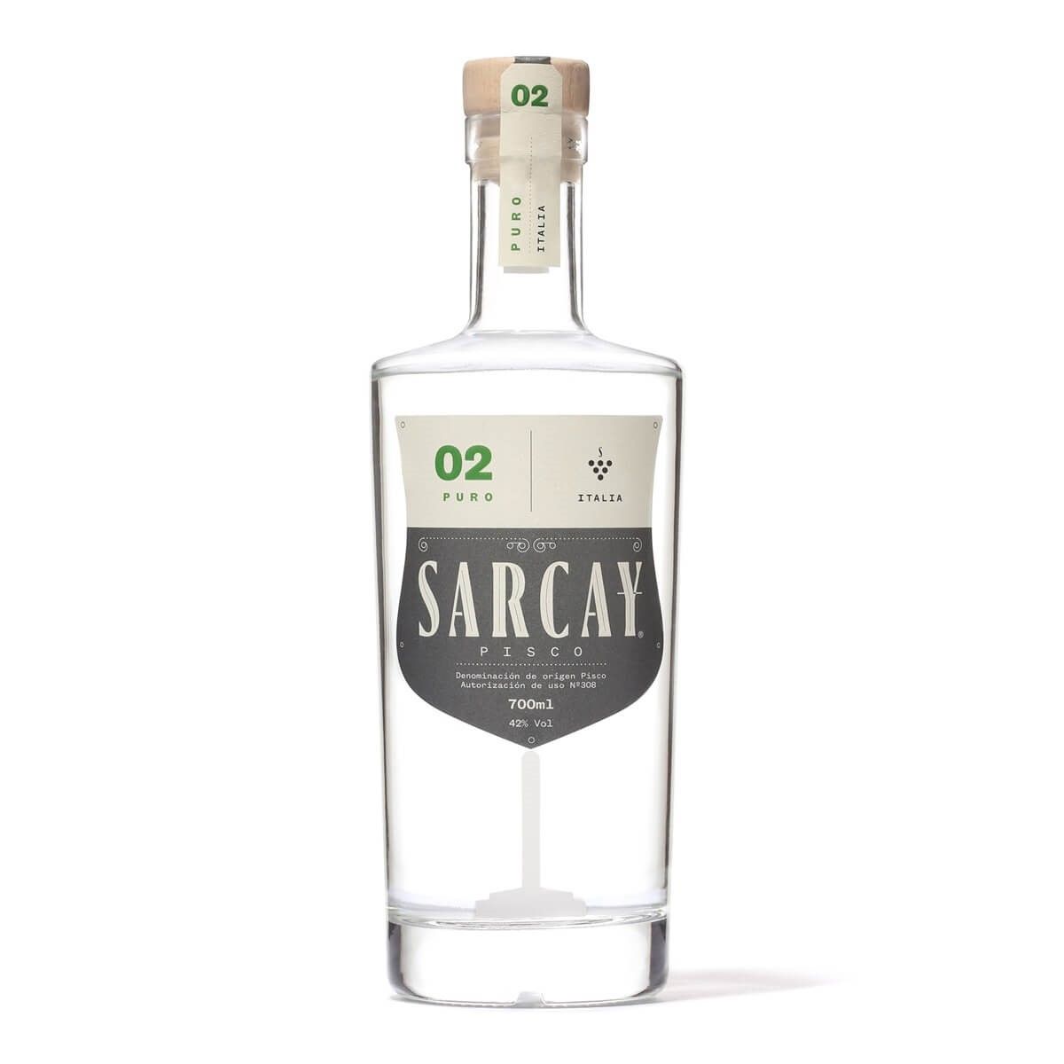 SARCAY - Pisco Sarcay Puro Italia Botella 700 mL