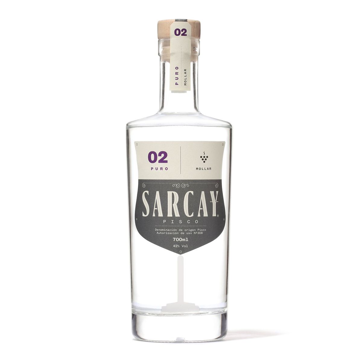 SARCAY - Pisco Puro Mollar Sarcay Botella 700 mL