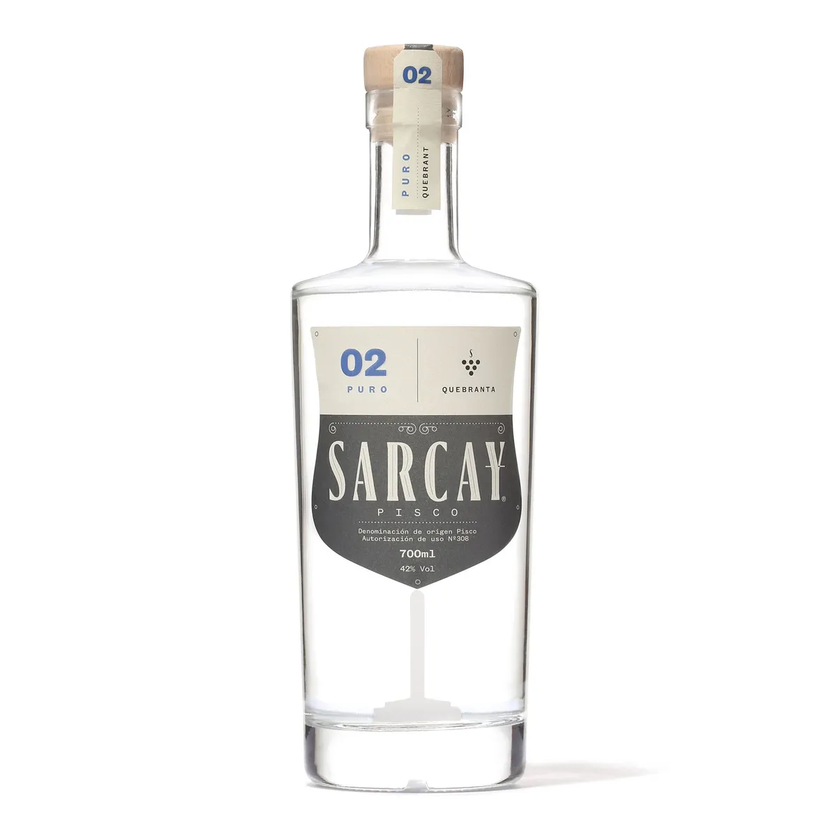 SARCAY - Pisco Puro Quebranta Sarcay Botella 700 mL