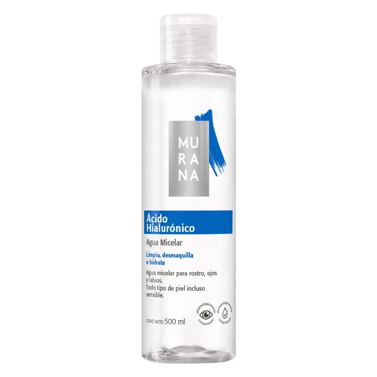 MURANA - Agua Micelar Hidratante Murana Ácido Hialurónico Envase 500 mL