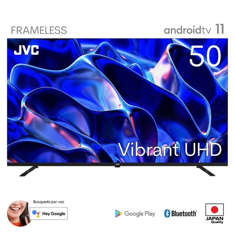 JVC - Televisor 50'' LT-50KB527 Led Uhd Frameless Android 11 Smart
