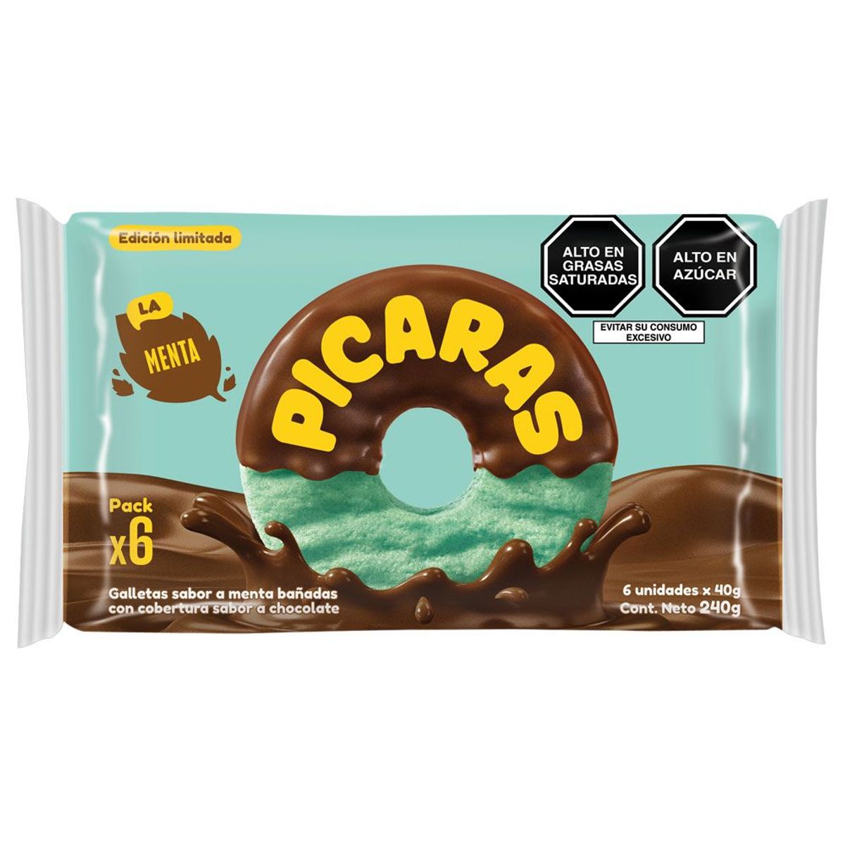 PICARAS - Galleta Picaras Menta Pack 6 Undd