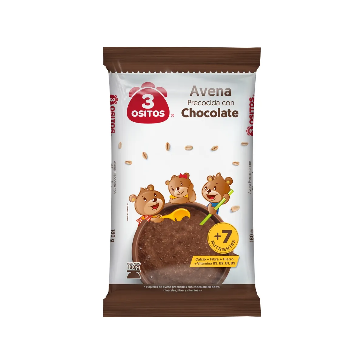 3 OSITOS - Avena Hojuela 3 Ositos con Chocolate Bolsa 180 g