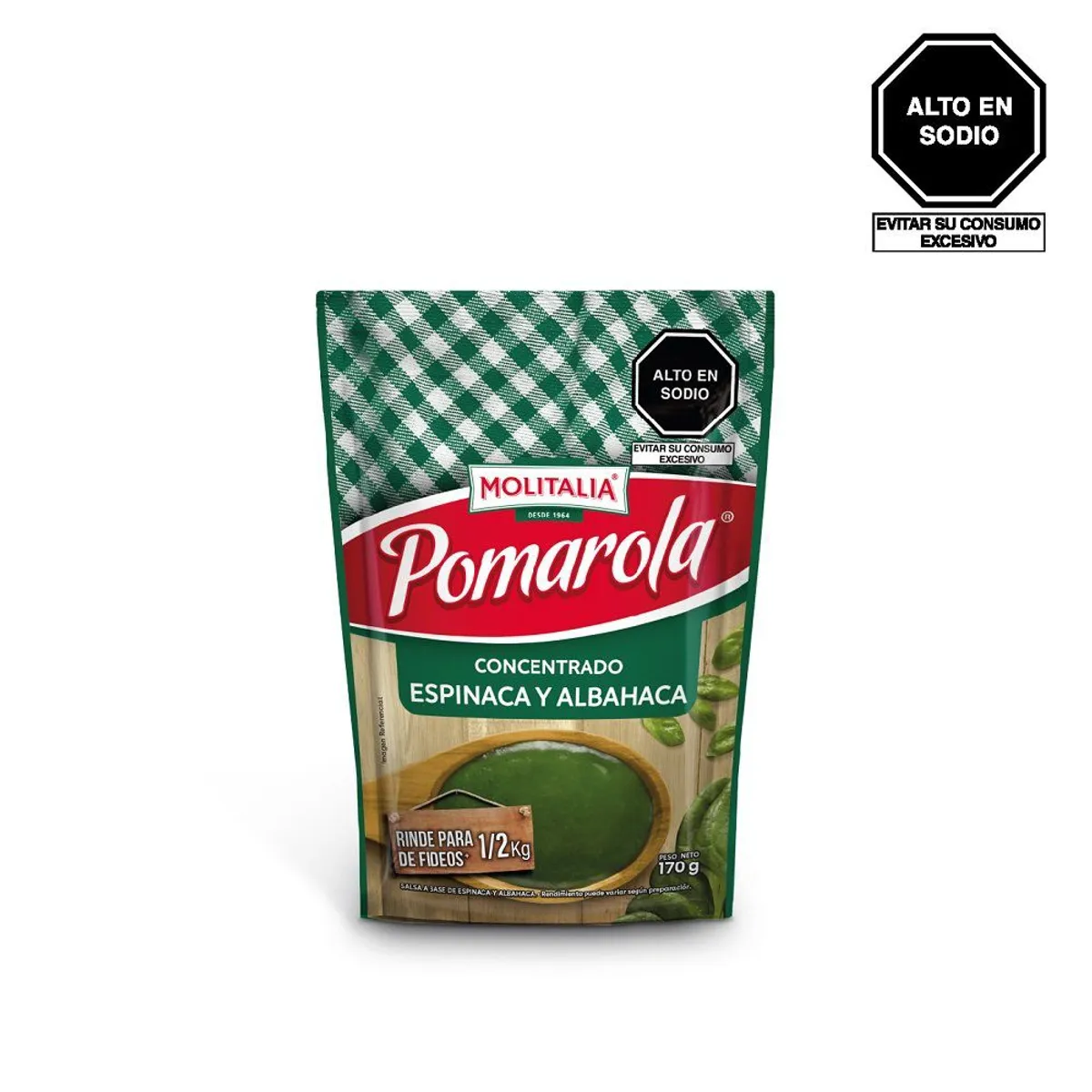 MOLITALIA - Salsa EsPiñaca Albahaca Pomarola Concen 170g