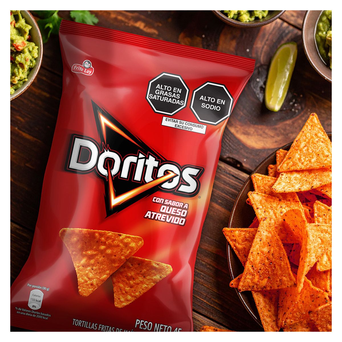 SOLGAR - Tortilla Chips Doritos Queso Atrevido Bolsa 45 g