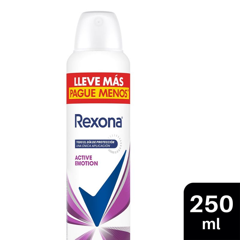 REXONA - Desodorante Rexona Aerosol Active Emotion Envase 250 mL