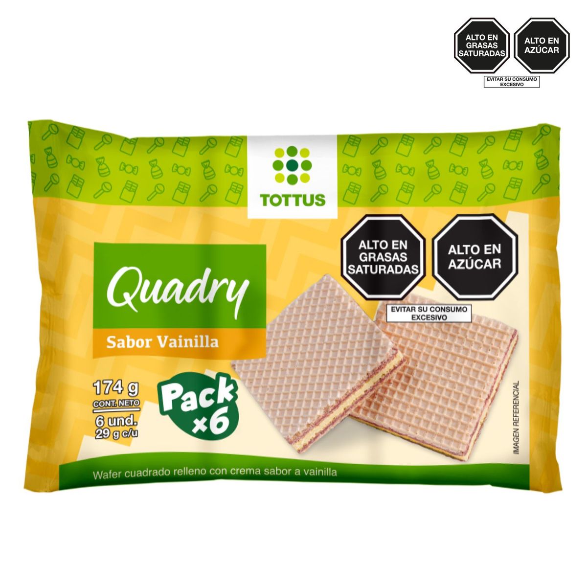 TOTTUS - Quadry 6pack Vainilla Tottus 174g