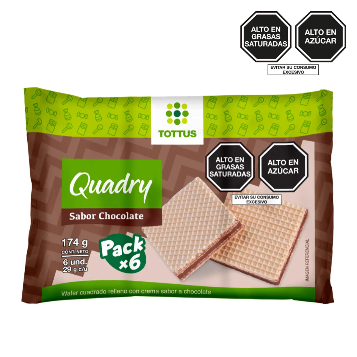 TOTTUS - Quadry 6pack Chocolate Tottus 174g