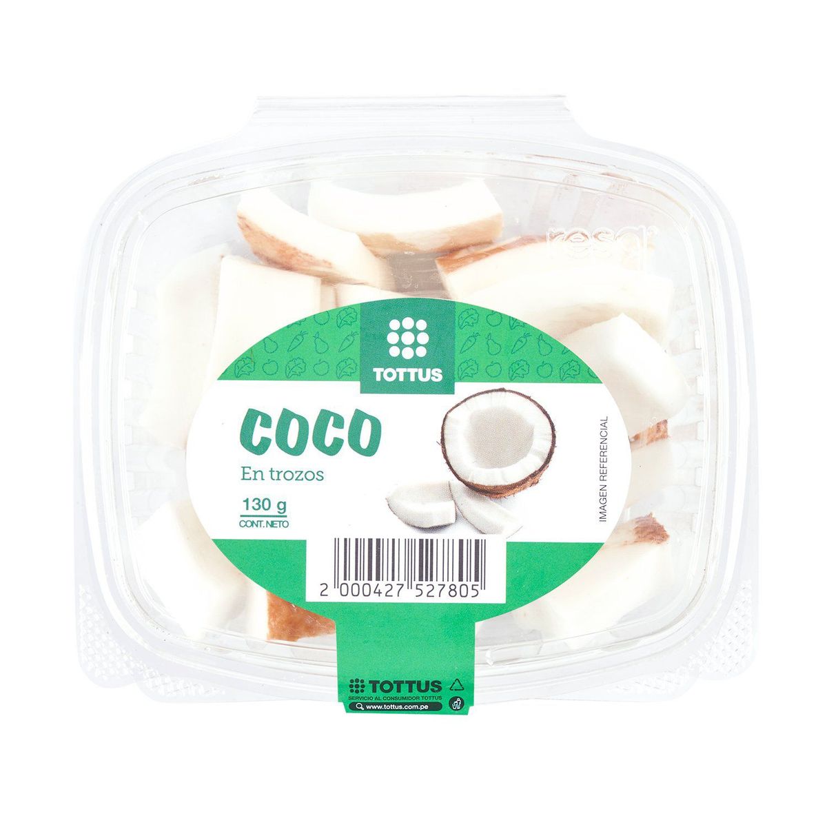 TOTTUS FRUTAS - Coco en Trozos Tottus 130 g
