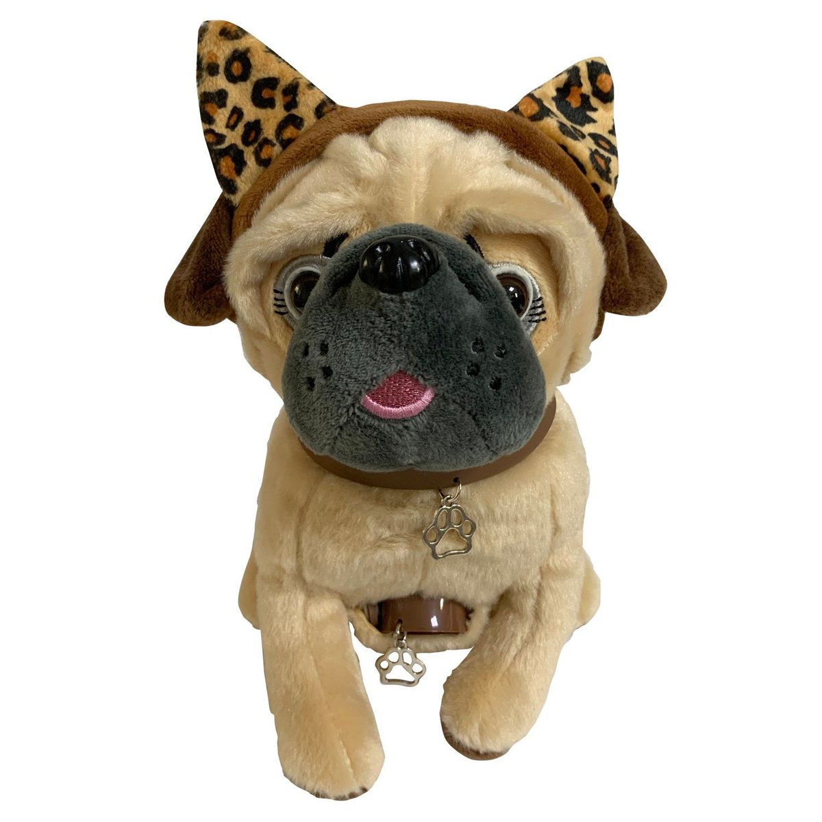 PARKDAN - PELUCHE PERRO PUG LUNA MARRON 20CM