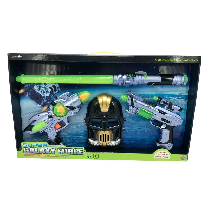 SPACE DEFENDER - Set de Pistolas y Espada Luces y Sonidos