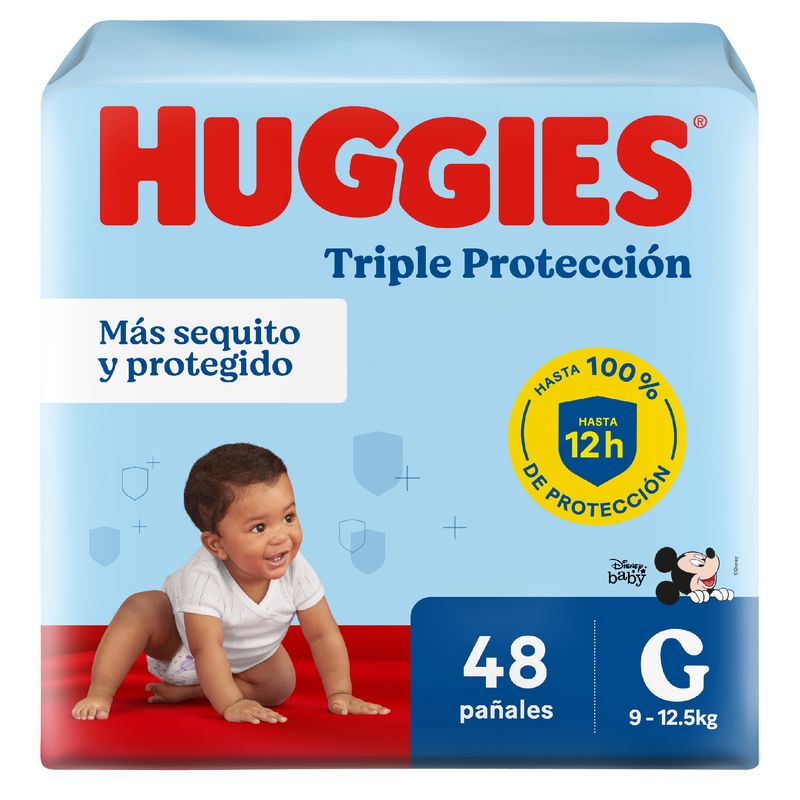 HUGGIES - Pañal Huggies Triple Protección Talla G Empaque 48 Und