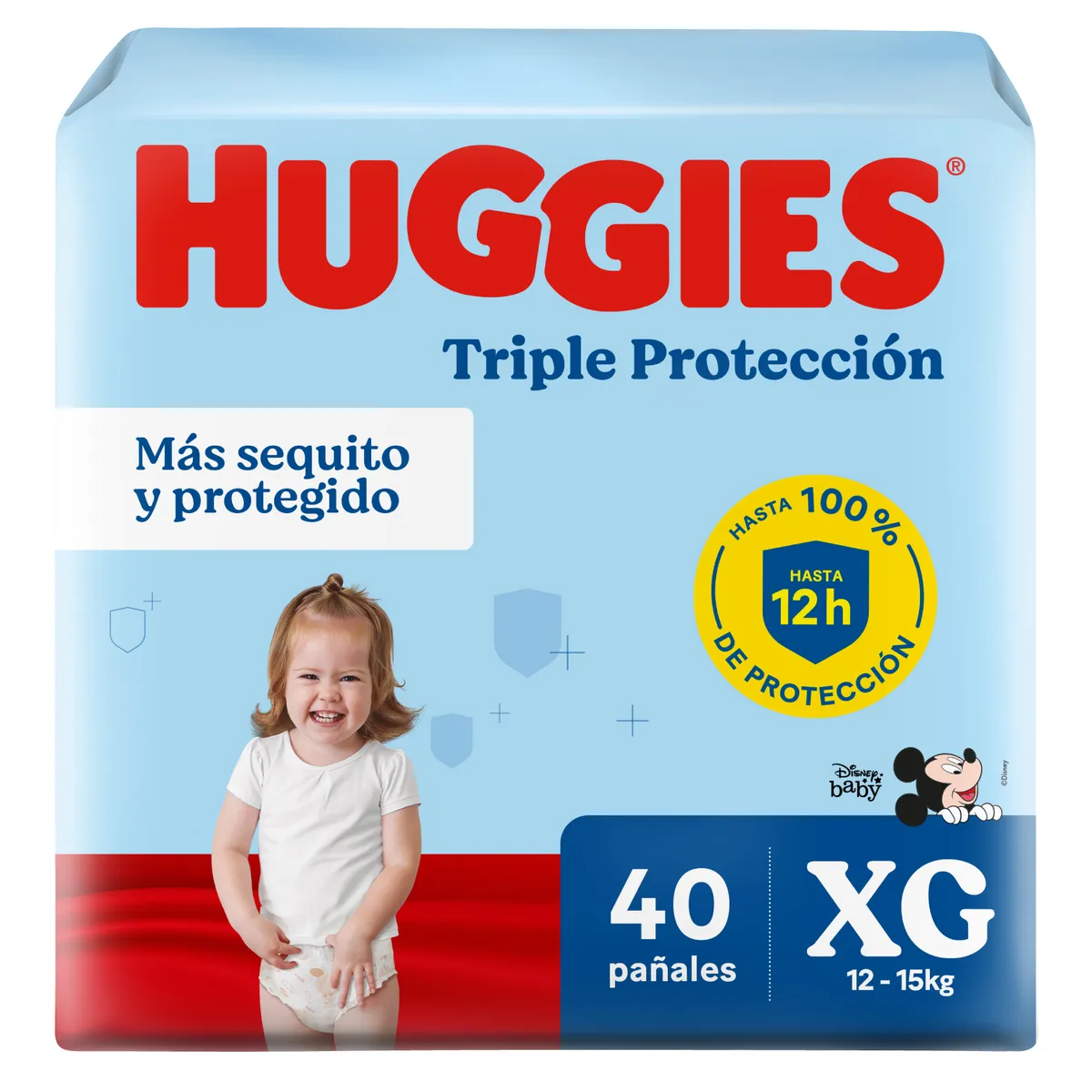 HUGGIES - Pañales Huggies Triple Protección Talla XG Empaque 40 Und