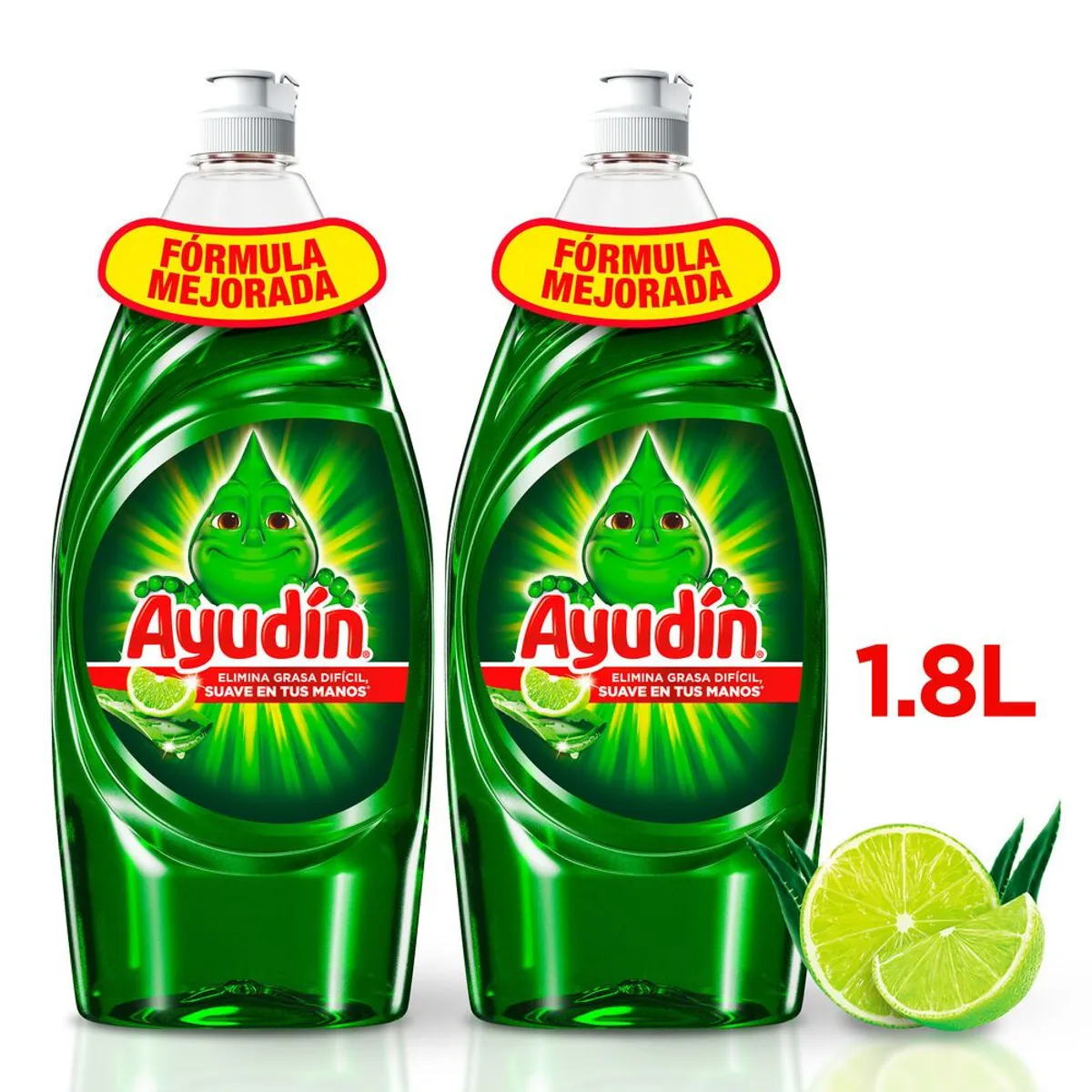 AYUDIN - Lavavajilla Líquido Ayudín Limón Pack 2 Und