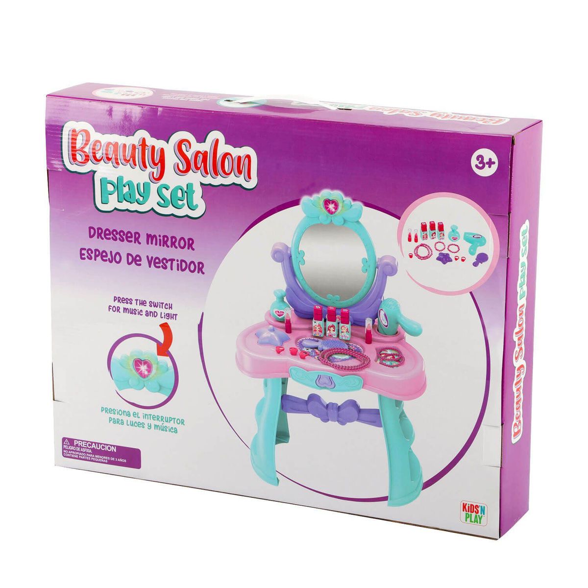 KIDS'N PLAY - Mesa Vanity con Lys 15 Accesorios