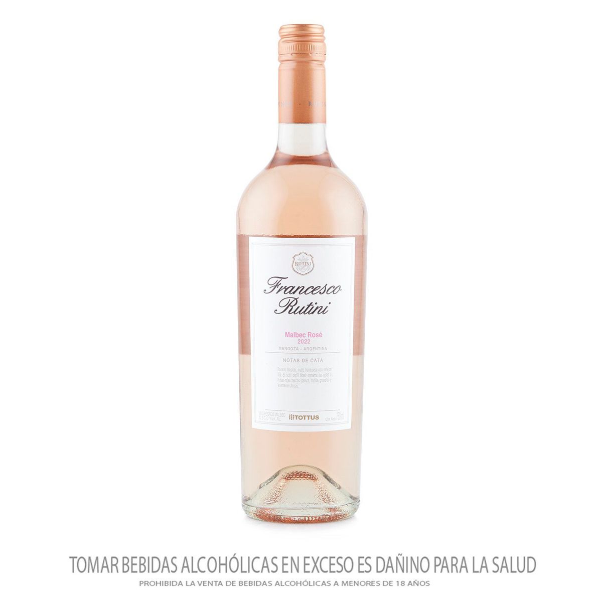 TOTTUS - Vino Francesco Rutini Malbec Rose Tottus Botella 750 mL