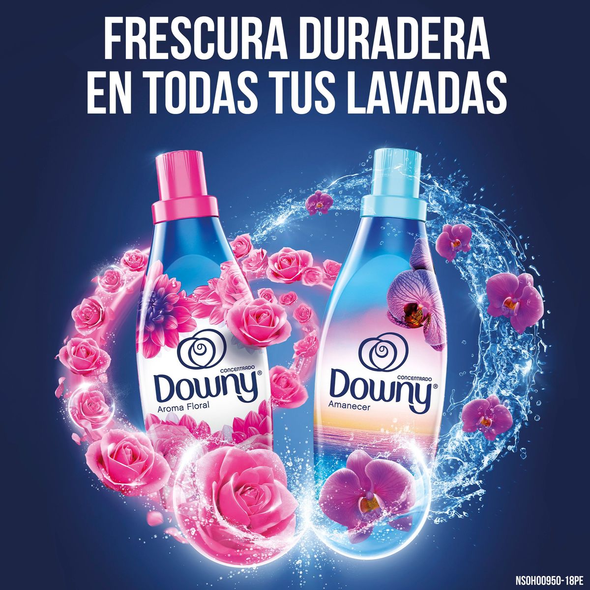 DOWNY - Suavizante Downy Concentrado 5 en 1 Floral Botella 2.8 L