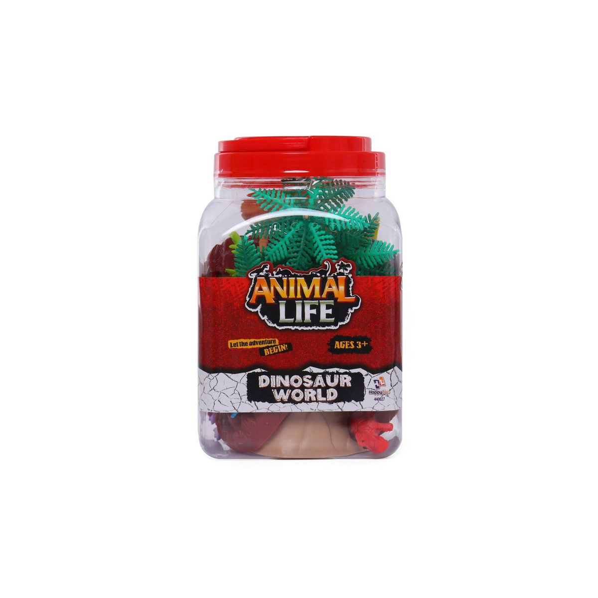 ANIMAL LIFE - Balde de Animales Dinosaurios 22 Pzs
