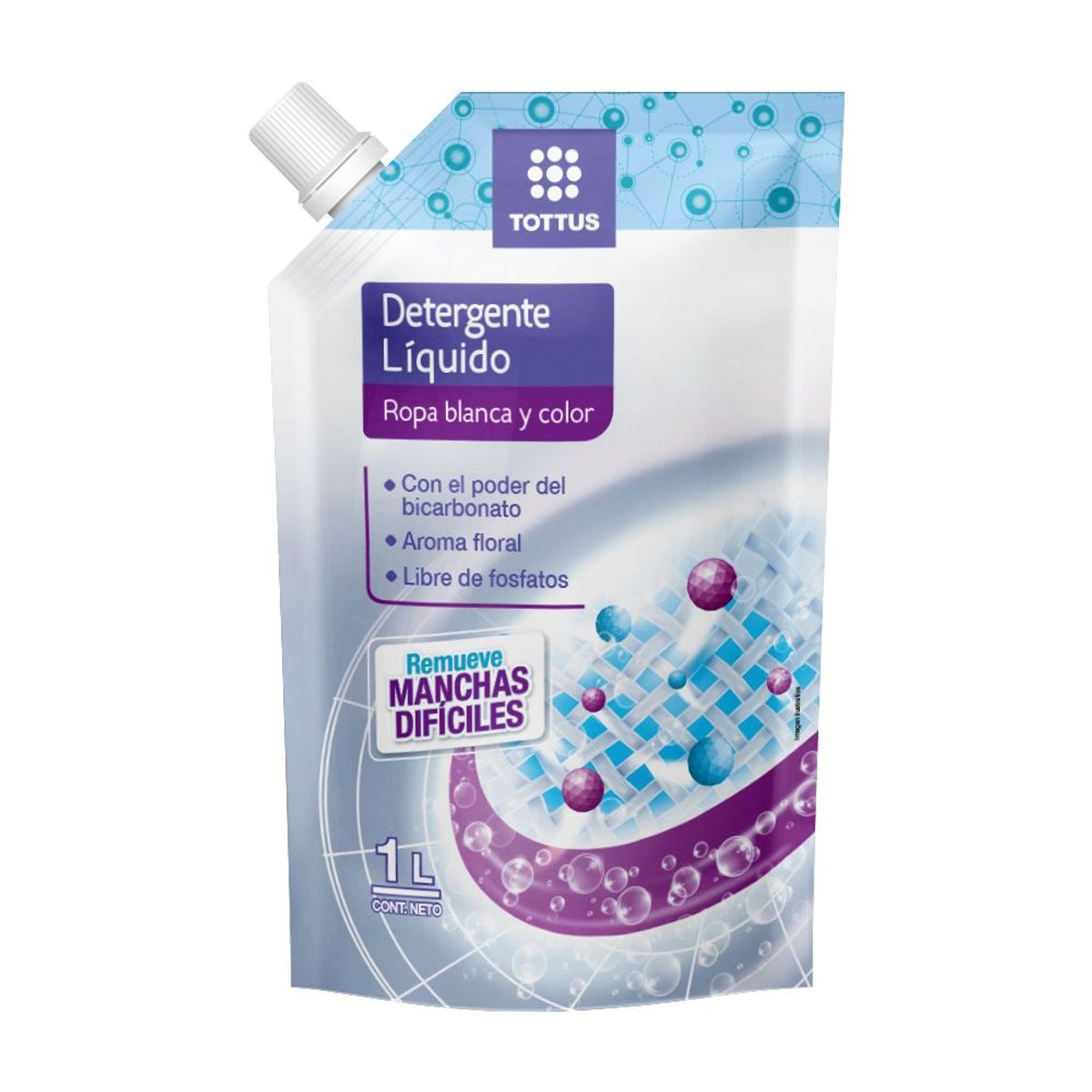 TOTTUS - Detergente Líquido Regular Tottus Doypack 1 L