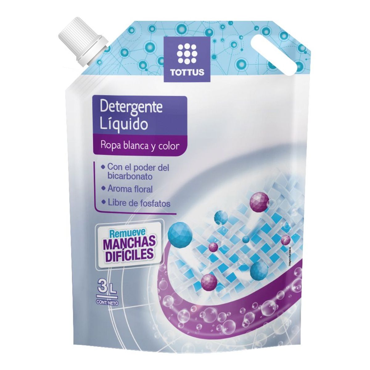 TOTTUS - Detergente Líquido Regular Tottus Doypack 3 L