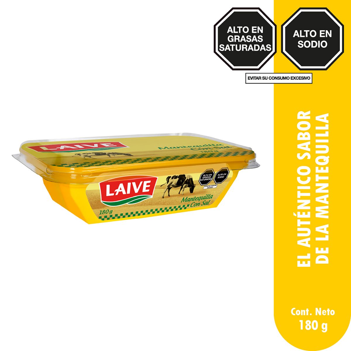 LAIVE - Mantequilla con Sal Laive Envase 180 g
