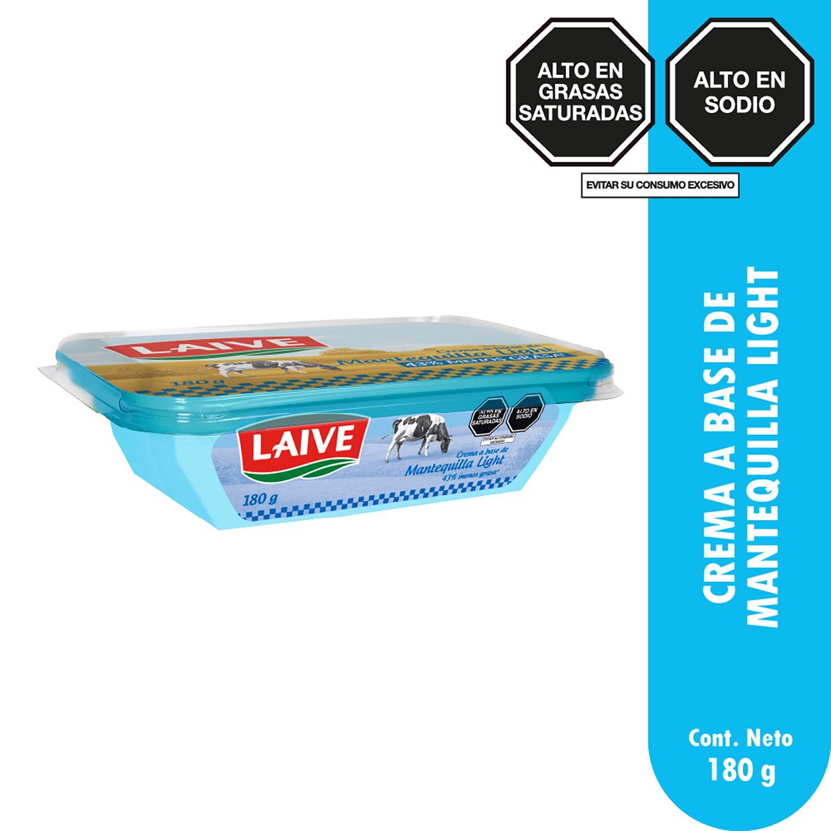 LAIVE - Crema de Mantequilla Light Laive Envase 180 g