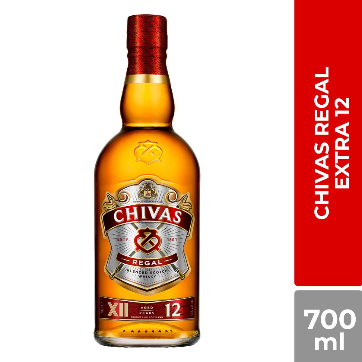 CHIVAS REGAL - Whisky Chivas Regal 12 Años Botella 700 mL