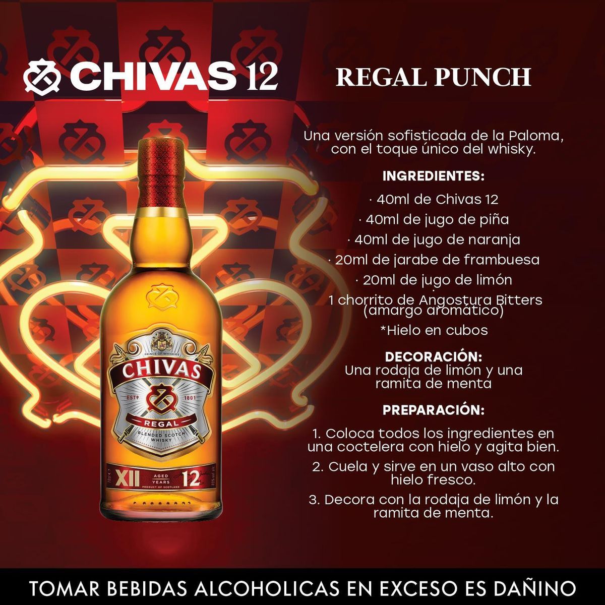 CHIVAS REGAL - Whisky Chivas Regal 12 Años Botella 700 mL
