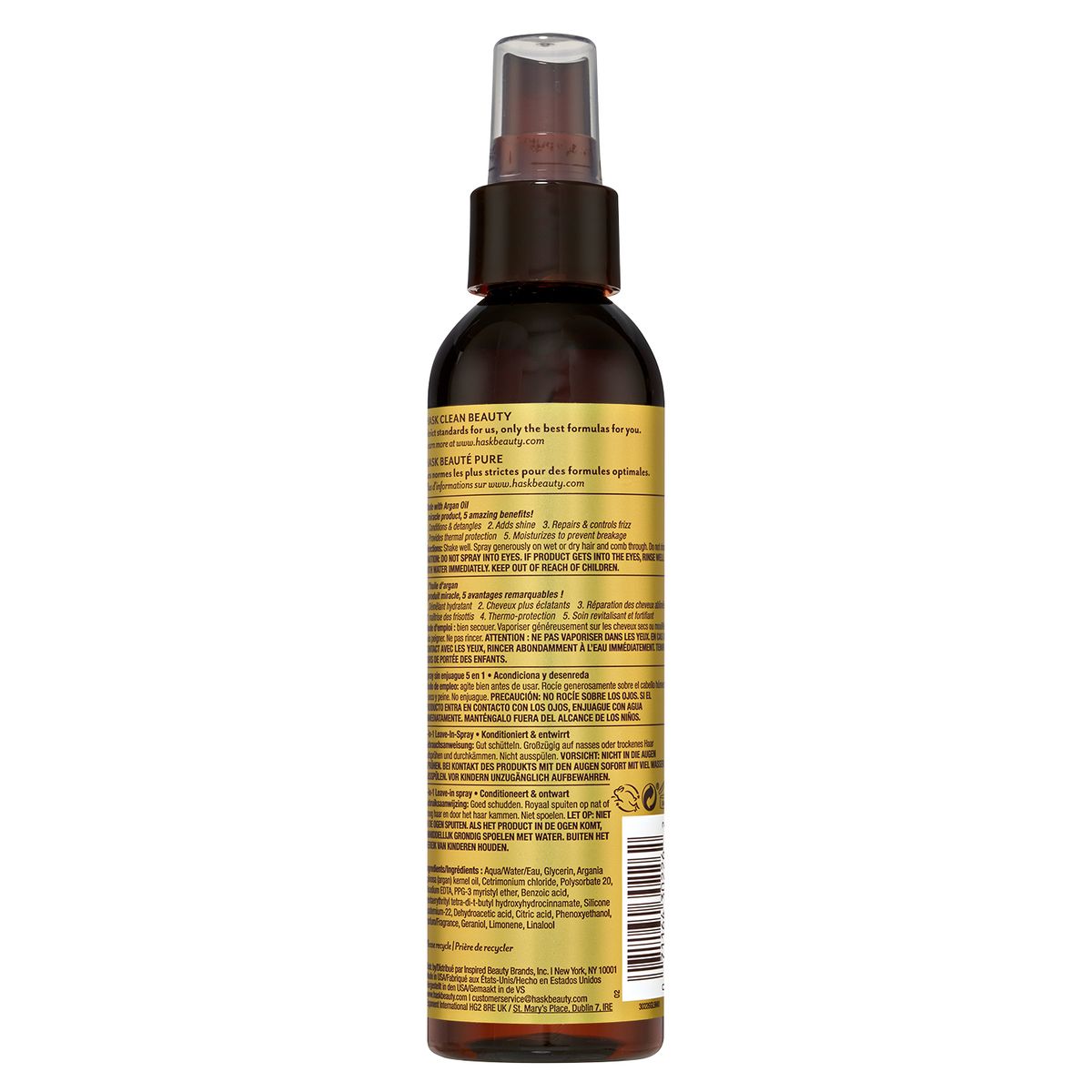 HASK - Spray Sin Enjuague 5 en 1 Hask Argan Envase 175 mL