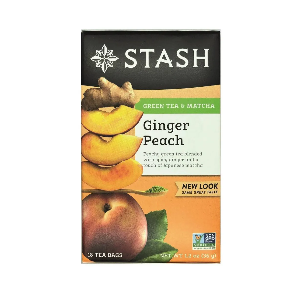 STASH - Té Verde Stash con Jengibre y Melocotón Caja 36 g
