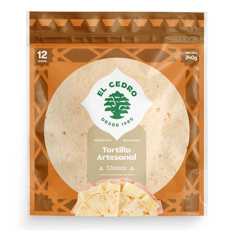 EL CEDRO - Tortilla Artesanal Clásica El Cedro 12 Unidades