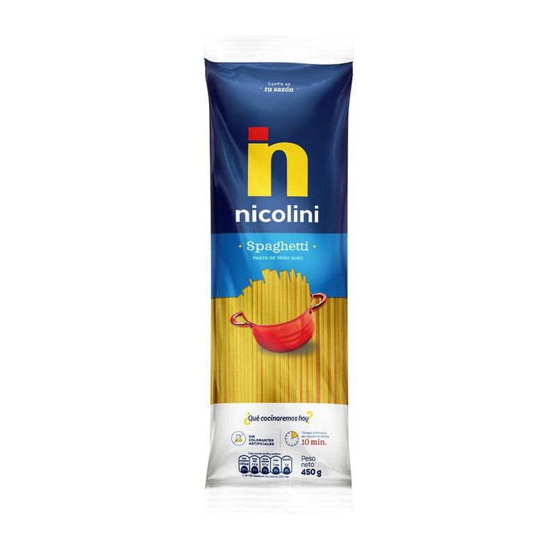 NICOLINI - Fideos Nicolini Fideos Spaghetti 450 g