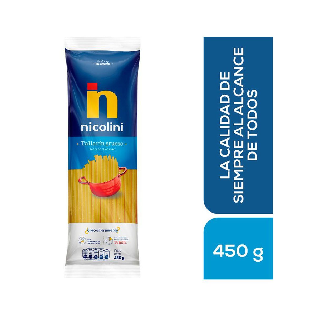 NICOLINI - Fideos Pasta Trigo Nicolini Tallarín gueso 450 g