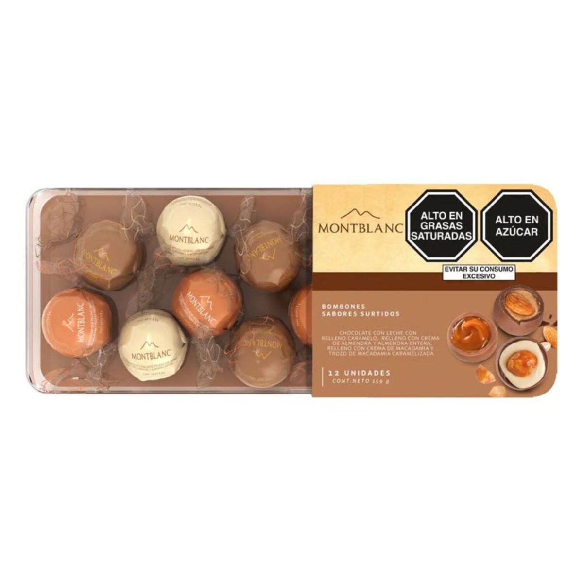 MONTBLANC - Bombones Montblanc Sabores Surtidos Caja 12 Und