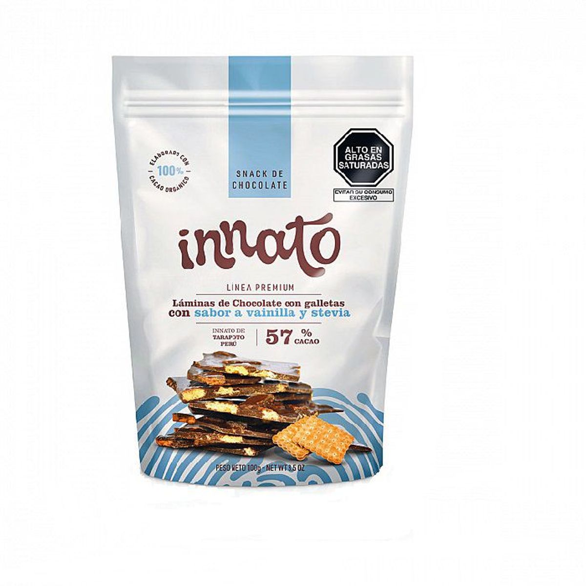 INNATO - Chocolate con Galleta y Stevia Innato Empaque 100 g
