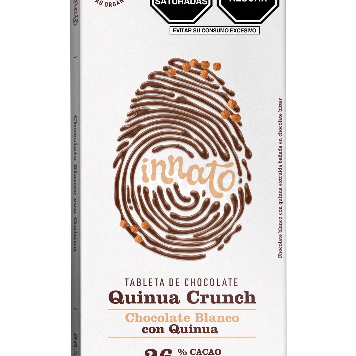 INNATO - Tableta Chocolate Innato Blanco Quinua Crunch Empaque 80 g