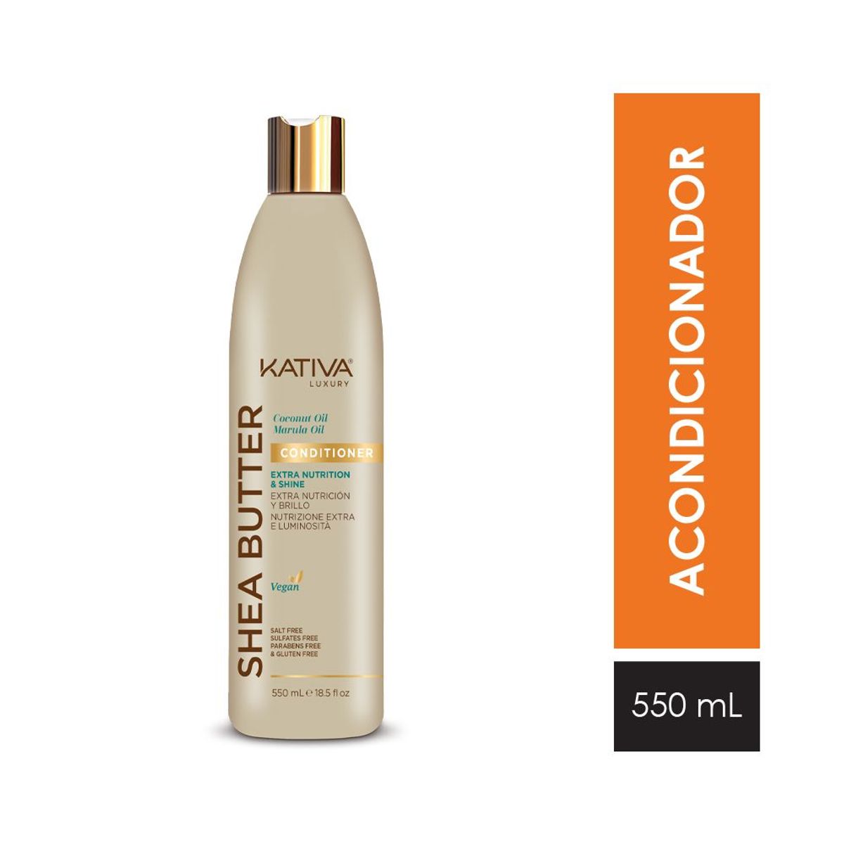 KATIVA - Acondicionador Kativa Shea Butter Coconut Marula Botella 550 mL