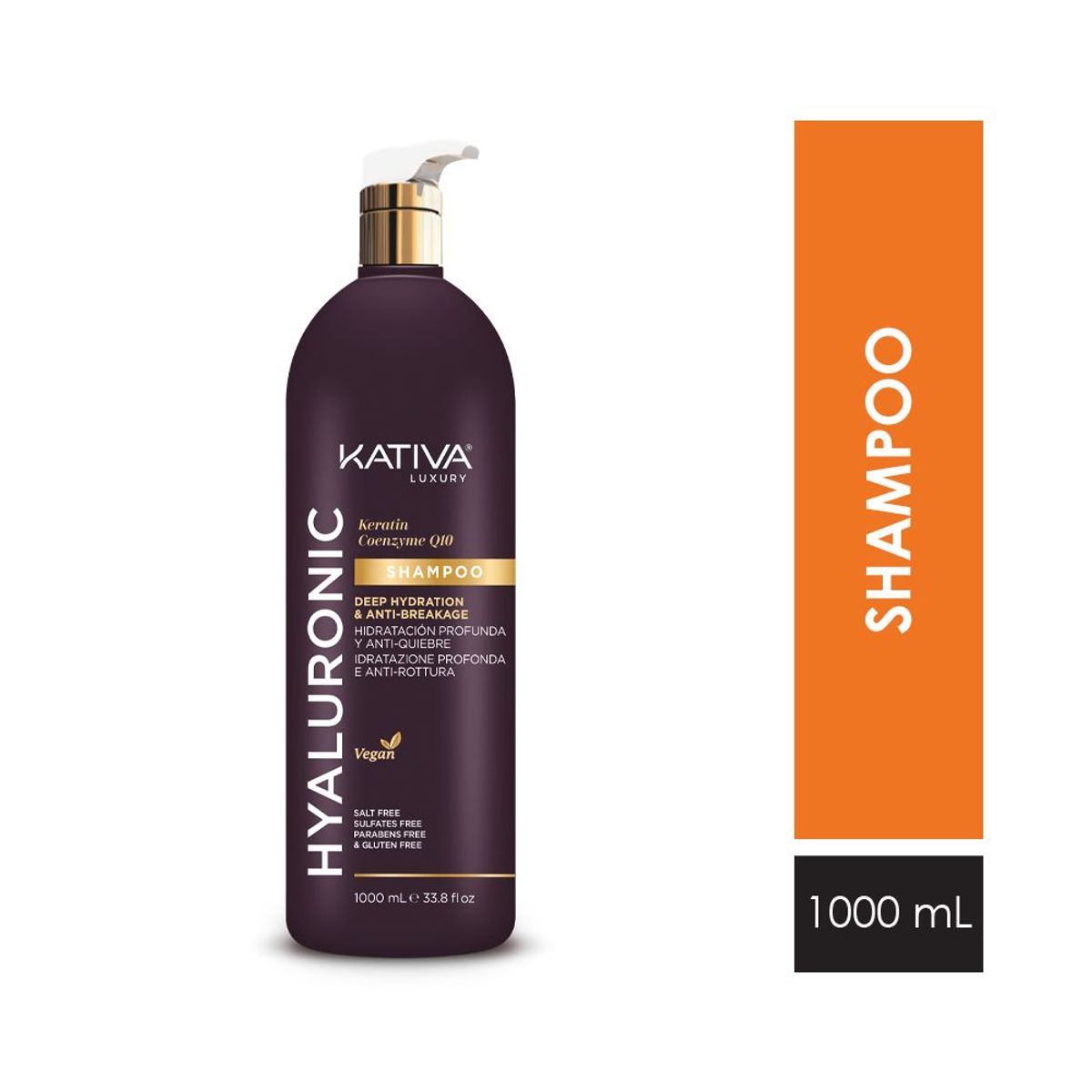 KATIVA - Shampoo Kativa Hyaluro Keratin Botella 1 L