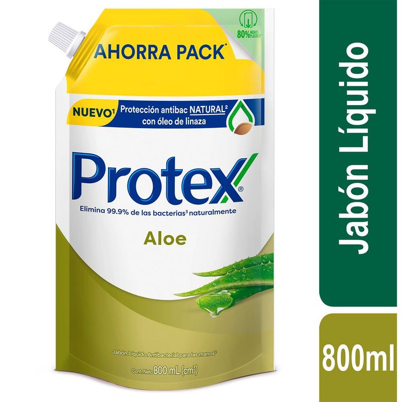 PROTEX - DoyPack Jabón Líquido Protex Antibacterial Aloe 800 mL