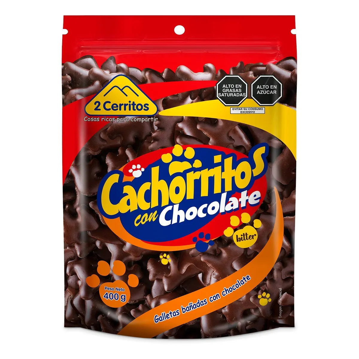 2 CERRITOS - Galletas 2 Cerritos Cachorritos Chocolate Doypack 400 g