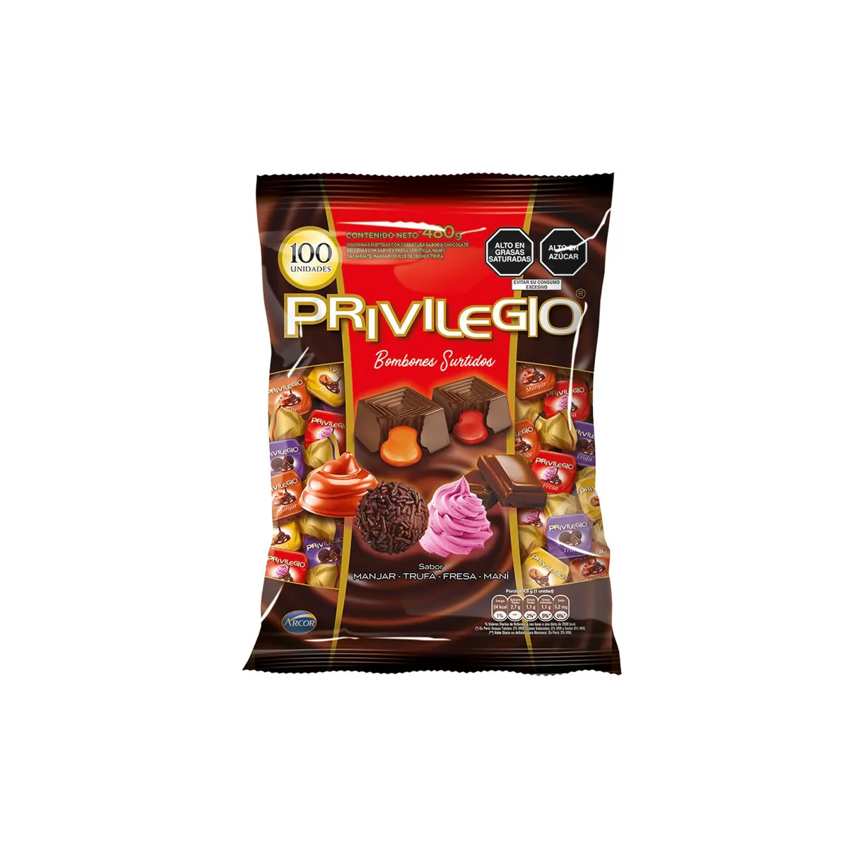 PRIVILEGIO - Bombones Sabores Surtidos Privilegio Bolsa 480 g